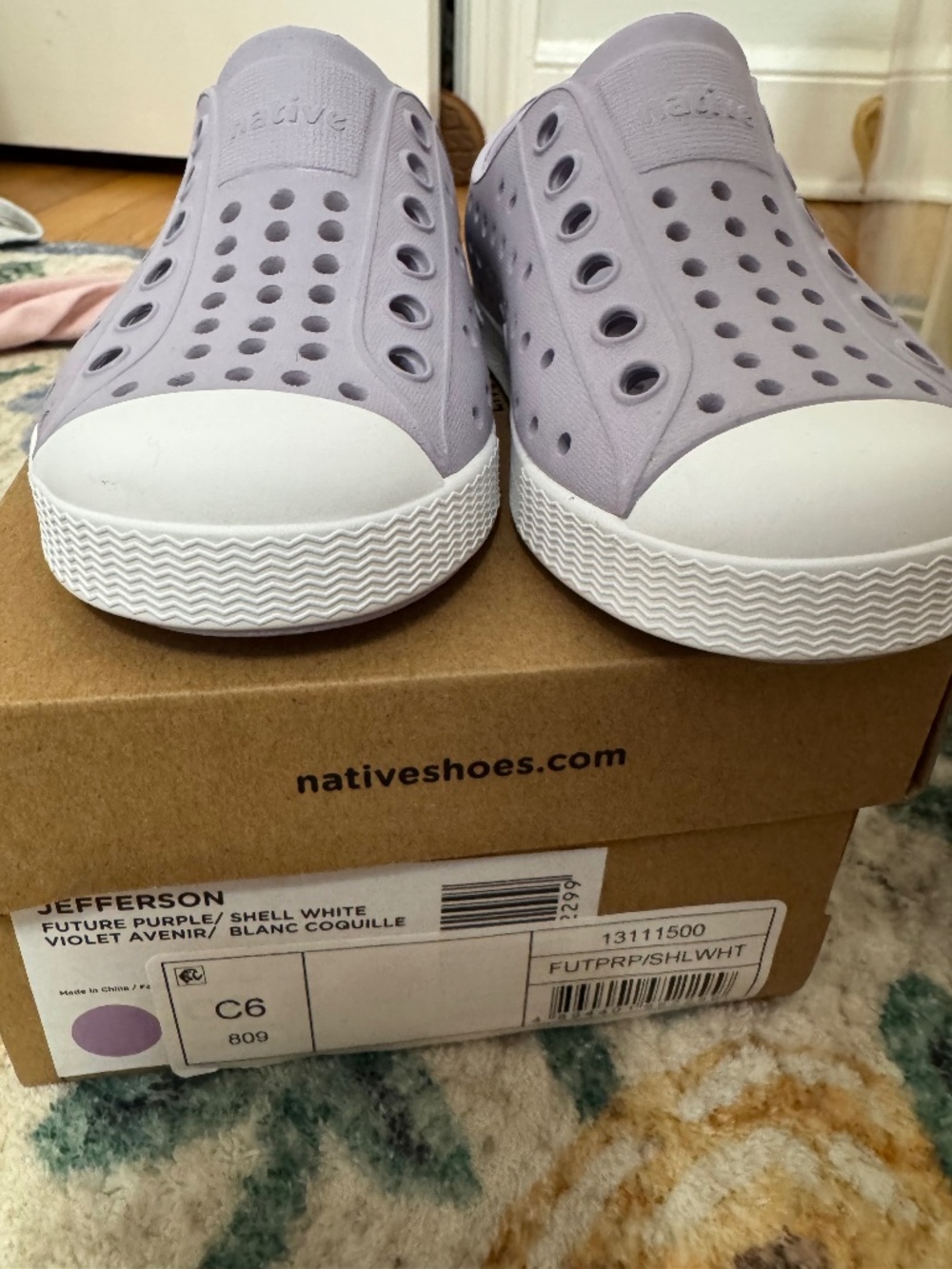 nwt purple native shoes